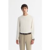 Avva Erkek Ekru Bisiklet Yaka Pamuklu Basic Regular Fit Sweatshirt A42Y1350