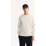 Avva Erkek Ekru Bisiklet Yaka Pamuklu Bi-Stretch Baskılı Regular Fit Sweatshirt A52Y1258