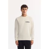 Avva Erkek Ekru Bisiklet Yaka Pamuklu Bi-Stretch Baskılı Regular Fit Sweatshirt A52Y1260