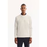 Avva Erkek Ekru Bisiklet Yaka Pamuklu Bi-Stretch Baskılı Regular Fit Sweatshirt A52Y1264
