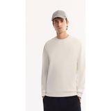 AVVA Erkek Ekru Bisiklet Yaka Pamuklu Bi-Stretch Regular Fit Sweatshirt A52Y1271 - 3XL