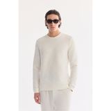Avva Erkek Ekru Bisiklet Yaka Pamuklu Kolay Ütülenen Regular Fit Sweatshirt A61Y1207