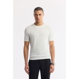 Avva Erkek Ekru Bisiklet Yaka Rayon Triko Regular Fit T-Shirt A51Y5004 - XL