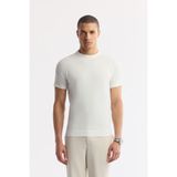 Avva Erkek Ekru Bisiklet Yaka Rayon Triko Regular Fit T-Shirt A51Y5005 - XL