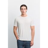 AVVA Erkek Ekru Bisiklet Yaka Soft Touch Basic Regular Fit T-Shirt A62Y1037 - XL