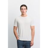 AVVA Erkek Ekru Bisiklet Yaka Soft Touch Basic Regular Fit T-Shirt A62Y1037