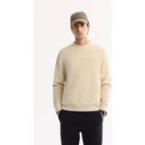 AVVA Erkek Ekru Bisiklet Yaka Soft Touch Baskılı Polar Regular Fit Sweatshirt A52Y1269 - 2XL