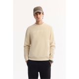 Avva Erkek Ekru Bisiklet Yaka Soft Touch Baskılı Polar Regular Fit Sweatshirt A52Y1269