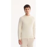 AVVA Erkek Ekru Bisiklet Yaka Soft Touch Dokulu Triko Regular Fit Kazak A52Y5050