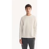 Avva Erkek Ekru Bisiklet Yaka Viskon Karışımlı Bi-Stretch Basic Regular Fit Sweatshirt B001081 - XL