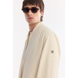AVVA Erkek Ekru Bomber Yaka Su İtici Rüzgar Geçirmez Hafif Mevsimlik Comfort Fit Mont A61Y6059