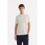 Avva Erkek Ekru Kıvrılmaz Polo Yaka Fermuarlı Regular Fit T-Shirt A61Y1046