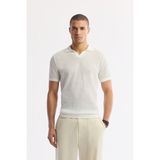 Avva Erkek Ekru Polo Yaka Viskon Karışımlı Triko Regular Fit T-Shirt A51Y5160 - 2XL