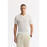 Avva Erkek Ekru Polo Yaka Viskon Karışımlı Triko Regular Fit T-Shirt A51Y5160 - XL