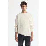 Avva Erkek Ekru Regular Fit Bisiklet Yaka Pamuklu Baskılı Elastan Sweatshirt A42Y1243