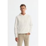 Avva Erkek Ekru Regular Fit Kapüşonlu Baskılı Elastan Sweatshirt A42Y1332