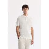 Avva Erkek Ekru Regular Fit Polo Yaka Basic Rayon Triko T-shirt A51Y5035