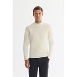 Avva Erkek Ekru Yarım Balıkçı Yaka Soft Touch Triko Regular Fit Kazak A42Y5023 - 3XL