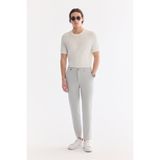 Avva Erkek Gri Beli Lastikli Viskon Karışımlı Elastan Slim Fit Chino Pantolon A61Y3212