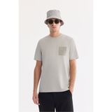 Avva Erkek Gri Bisiklet Yaka Baskılı Bi-Stretch İnterlok Regular Fit T-shirt A61Y1067