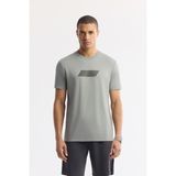 Avva Erkek Gri Bisiklet Yaka Baskılı Rayon Soft Touch Regular Fit T-Shirt A51Y1031 - M