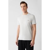 AVVA Erkek Gri Bisiklet Yaka Bi-Stretch Kırışmaz Baskılı Regular Fit T-Shirt B001040