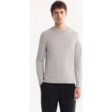 AVVA Erkek Gri Bisiklet Yaka Rayon Tüylenmeyen Regular Fit Triko Kazak A52Y5001