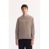 AVVA Erkek Gri Bisiklet Yaka Soft Touch Baskılı Polar Regular Fit Sweatshirt A52Y1269 - 2XL