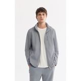 AVVA Erkek Gri Çıkarılabilir Kapüşonlu Su İtici Hafif Teknik Kumaş Mevsimlik Comfort Fit Mont A61Y6055 - 2XL