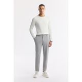 AVVA Erkek Gri Comfort Slim Fit Yan Cepli Beli Lastikli Bi Stretch Teknik Kumaş Pantolon A51y3201 - 31