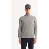 Avva Erkek Gri Dik Yaka Fermuarlı Dokulu Triko Regular Fit Kazak A52Y5150 - S