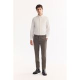 AVVA Erkek Gri Haki Klasik Bel Soft Touch Chino Slim Fit Pantolon A52Y3019 - Gri - Haki - 31