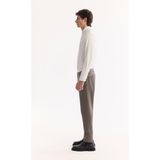 AVVA Erkek Gri Haki Klasik Bel Soft Touch Chino Slim Fit Pantolon A52Y3019 - Gri - Haki - 32
