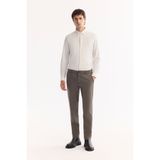 Avva Erkek Gri Haki Klasik Bel Soft Touch Chino Slim Fit Pantolon A52Y3019