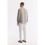 Avva Erkek Gri Hakim Yaka %100 Keten Comfort Fit Gömlek B002035 - XS