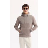 AVVA Erkek Gri Kapüşonlu Soft Touch Polar Regular Fit Sweatshirt A52Y1268 - 2XL