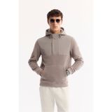Avva Erkek Gri Kapüşonlu Soft Touch Polar Regular Fit Sweatshirt A52Y1268