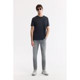 AVVA Erkek Gri Klasik Bel Pamuklu Eskitme Yıkamalı Berlin Slim Fit Jean Pantolon A51Y3517 - 34
