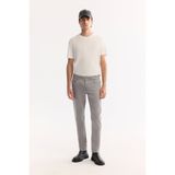 Avva Erkek Gri Klasik Bel Parça Boya Pamuklu Yıkamalı Berlin Slim Fit Jean Pantolon A52Y3509