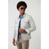 Avva Erkek Gri Klasik Yaka Garment Dyed Cepli Comfort Fit Denim Ceket A41Y6020 - XL