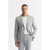 Avva Erkek Gri Mono Yaka Viskon Karışımlı Hafif Bi-Stretch Blazer Comfort Slim Fit Ceket A51Y4001 - 46