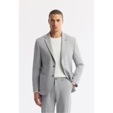 Avva Erkek Gri Mono Yaka Viskon Karışımlı Hafif Bi-Stretch Blazer Comfort Slim Fit Ceket A51Y4001