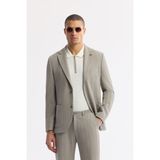Avva Erkek Gri Mono Yaka Viskon Karışımlı Hafif Bi-Stretch Blazer Comfort Slim Fit Ceket A51Y4011 - 48