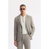 Avva Erkek Gri Mono Yaka Viskon Karışımlı Hafif Bi-Stretch Blazer Comfort Slim Fit Ceket A51Y4011