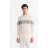 Avva Erkek Gri Regular Fit Bisiklet Yaka Çizgili Soft Touch Triko Kazak A42Y5055 - 3XL