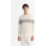 Avva Erkek Gri Regular Fit Bisiklet Yaka Çizgili Soft Touch Triko Kazak A42Y5055 - M