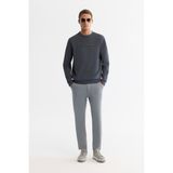 AVVA Erkek Gri Slim Fit Yanı Lastikli Yumuşak Tuşeli Duble Paça Pantolon A42y3007 - 31