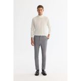 Avva Erkek Gri Yandan Cepli Dokulu Bi-Stretch Slim Fit Pantolon A42Y3211 - 33