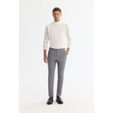 Avva Erkek Gri Yandan Cepli Dokulu Bi-Stretch Slim Fit Pantolon A42Y3211