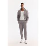 Avva Erkek Gri Yanı Lastikli Soft Touch Elastan Baggy Fit Chino Pantolon A61Y3040